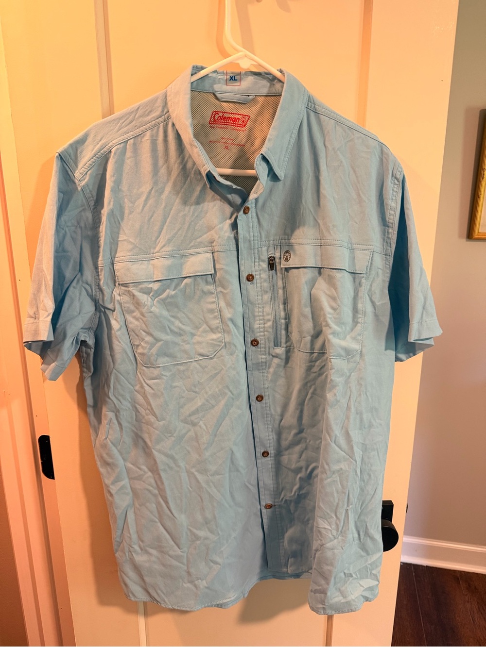 Coleman Light Blue Short-Sleeve Outdoor Button-Down Shirt
